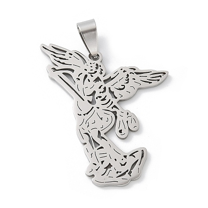 201 подвески из нержавеющей стали, ангельское очарование, лазерная резка, анти-тускнение