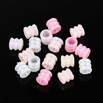 Пластиковые шарики, имитация желе, рифленая колонна, с покрытием AB цвета