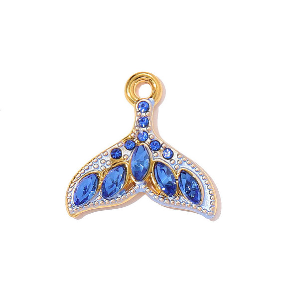 304 нержавеющей стальной эмали подвески, прелести рыбий хвост, ионное покрытие (ip), долговечный, зеркальная полировка