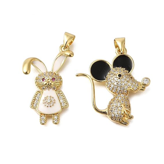 Стойка металлическая латунная микропрофилированная кубическая циркония подвески, с эмалью, долговечный, без свинца и без кадмия, животные прелести, с целью перехода в кольце