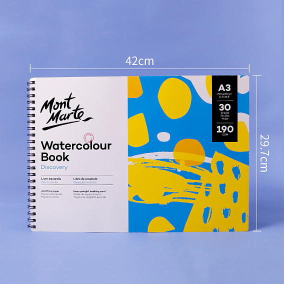 Акварельные бумажные книги, 60-страница, прямоугольные
