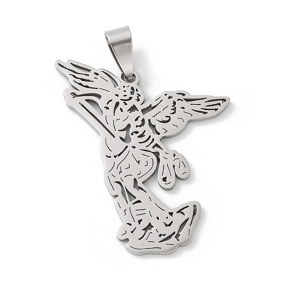 201 подвески из нержавеющей стали, ангельское очарование, лазерная резка, анти-тускнение