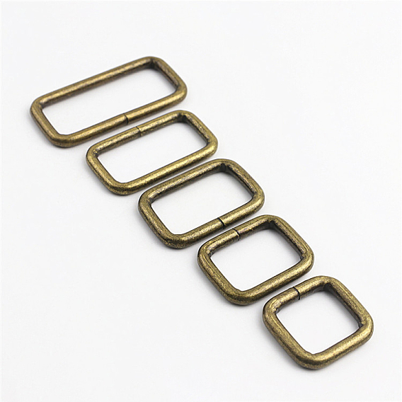 Iron Rectangle Buckle Ring, Webbing Belts Buckle, for Luggage Belt Craft DIY Accessories
