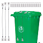Kits de cuerdas para abrir la tapa del cubo de basura (hágalo usted mismo), Incluye 304 tuercas y tornillos de acero inoxidable y placa de ojo., Anillos de resorte de hierro para puerta, cable de acero inoxidable