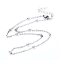 304 Stainless Steel Cable Chain Necklaces, with Lobster Claw Clasps and Iron Chain Extender