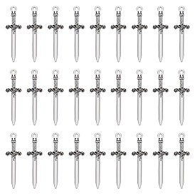 60 шт. Подвески из сплава в тибетском стиле, формы меча