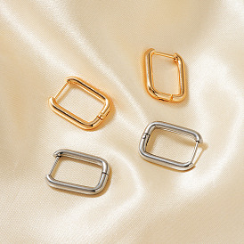 Элегантные прямоугольные латунные серьги-кольца, идеально подходит для ежедневных вечеринок и подарка на день Святого Валентина
