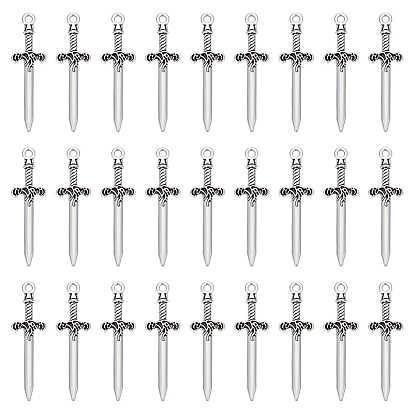 60 шт. Подвески из сплава в тибетском стиле, формы меча