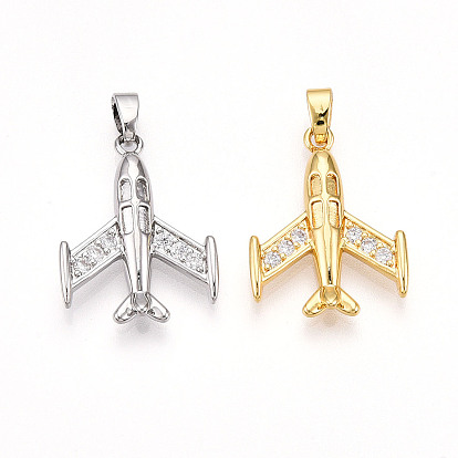 Латунные микро проложить кубического циркония подвески, без кадмия и без свинца, прелести самолета