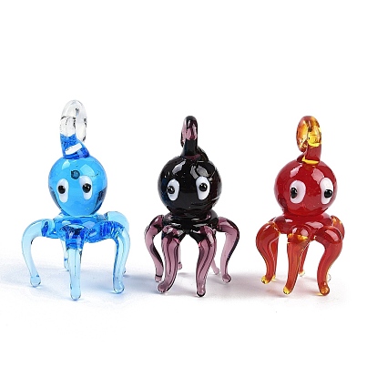 Подвески лэмпворк ручной работы, прелести осьминога