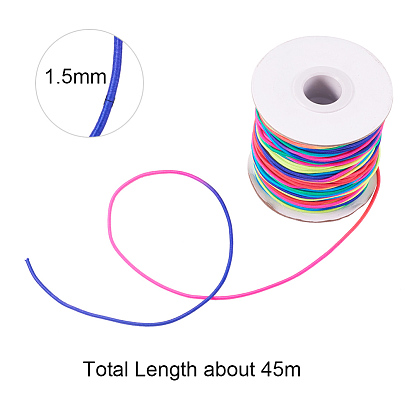 Round Elastic Cord, with Nylon Outside and Rubber Inside