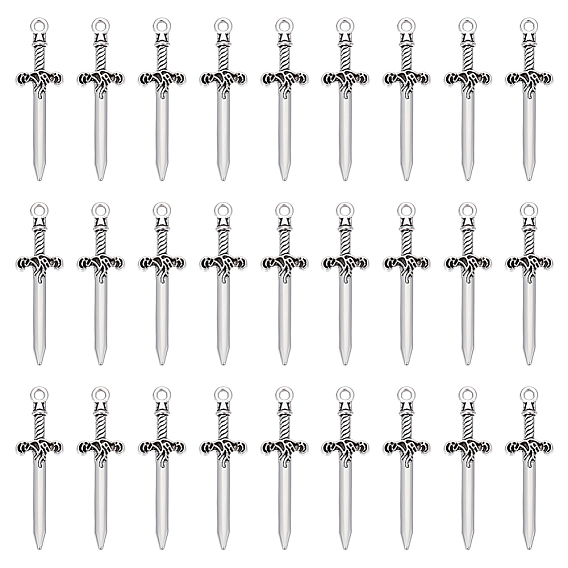 60 шт. Подвески из сплава в тибетском стиле, формы меча