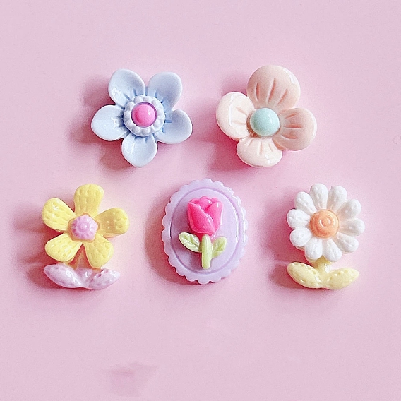 Кабошоны из смолы, цветок