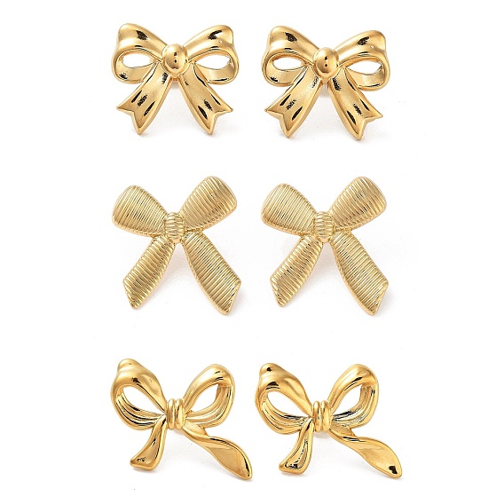 304 из нержавеющей стали серьги, бантом