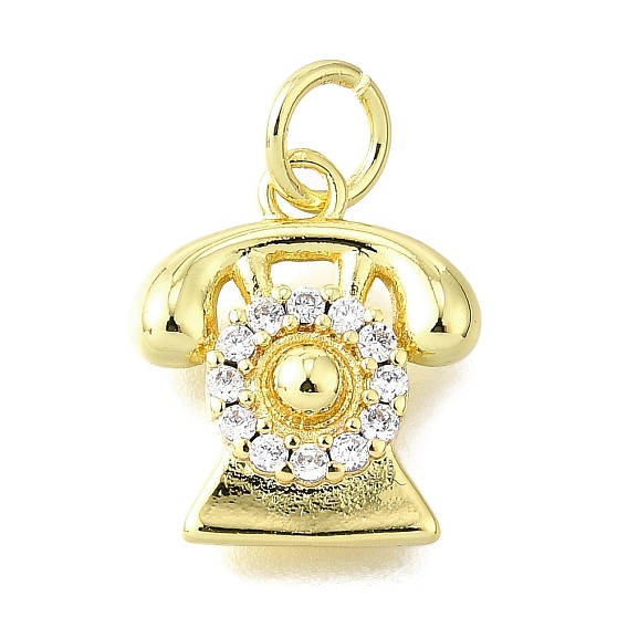 Латунные микро проложить кубического циркония подвески, подвески для стационарных телефонов, долговечный, с целью перехода в кольце, без свинца и без кадмия, стойки покрытие