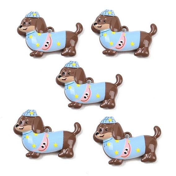 Выпечки окрашены подвески из сплава, собака прелести