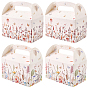 12 pièces 2 styles boîtes à bonbons portables en papier imprimé floral, rectangle