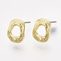 Alloy Stud Earring Findings, with Steel Pins and Hole