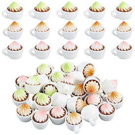 30 шт. 3 цвета мини-чашки для кофе смоляные украшения для витрин, аксессуары для украшения микроландшафта кукольного домика