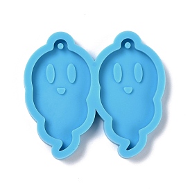 Halloween Theme DIY Pendant Silicone Molds, for Earring Making, Resin Casting Molds, For UV Resin, Epoxy Resin Jewelry Making, Ghost