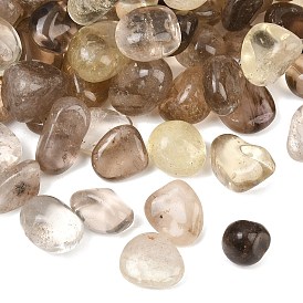 Cuentas de cuarzo ahumado natural, piedra caída, pepitas, sin agujero / sin perforar, Gemas para rellenar jarrones/sin perforar, gemas de relleno de jarrones, grado ab