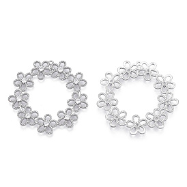 Латунные филигранные подвески, с кубического циркония, гирлянда, без никеля 