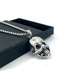 Подвеска в виде панк-черепов из нержавеющей стали для мужчин и женщин