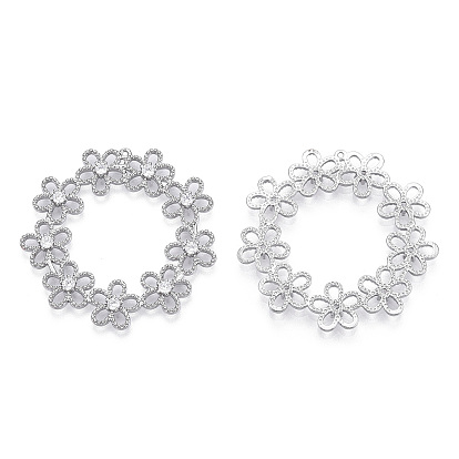 Латунные филигранные подвески, с кубического циркония, гирлянда, без никеля 