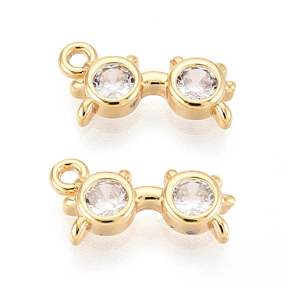 Латунь прокладывает кубические циркониевые прелести, очки, долговечный, без никеля 