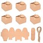 Geschenkkarton, Hochzeitsdekoration, Baby-Dusche Süßigkeiten Verpackung Box, Kartonschokoladenhochzeits-Partygeschenke für Gäste, mit Hanfseil
