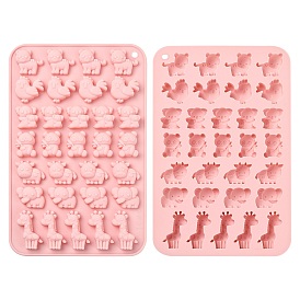7 силиконовые формы в виде различных животных, формы помады