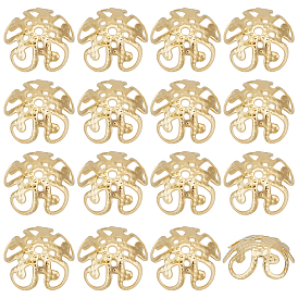 160шт. 304 колпачки для бусин из нержавеющей стали, 5-лепестков цветка