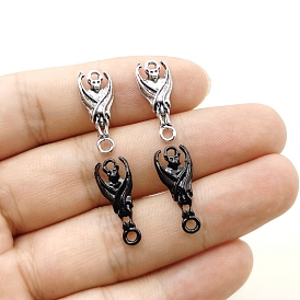 Tibetan Style Zinc Alloy Pendants, Moth Gothic Charms