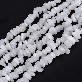 Natural White Jade Beads Strands, Chip