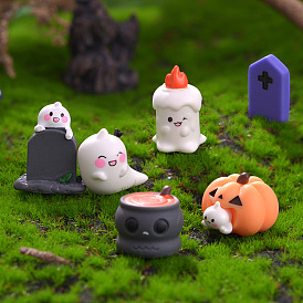 Halloween Resin Sculpture Display Decorations, for Home Office Desk