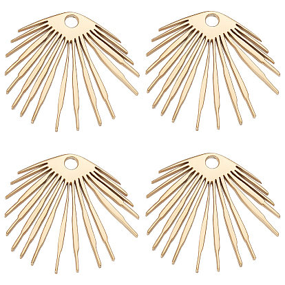 6 шт. ионное покрытие (ip) 304 подвески из нержавеющей стали, очарование солнца