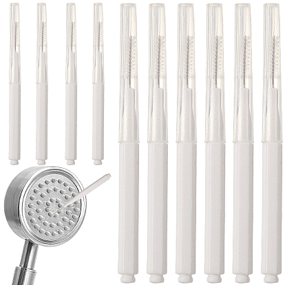 10 шт. пластиковые щетки для чистки, с головкой из нержавеющей стали
