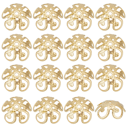 160шт. 304 колпачки для бусин из нержавеющей стали, 5-лепестков цветка