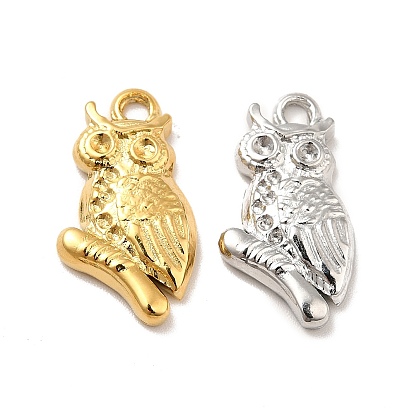 Ion Plating(IP) 304 Stainless Steel Pendant Rhinestone Settings, Owl