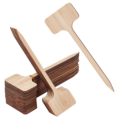 50 шт. этикетки для бамбуковых растений, Теги растений, для семян в горшках травы цветы овощи