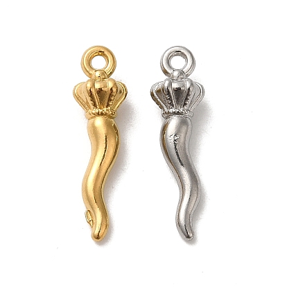 304 подвески из нержавеющей стали, рог изобилия / итальянский рог корничелло амулеты