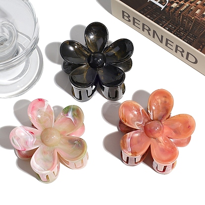 Заколки для волос с когтями из смолы, аксессуары для волос для женщин и девочек, цветок