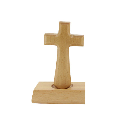 Solid wood ornaments wooden cross wooden ornaments home Valentine's Day wooden crafts diy