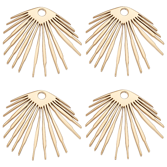 6 шт. ионное покрытие (ip) 304 подвески из нержавеющей стали, очарование солнца