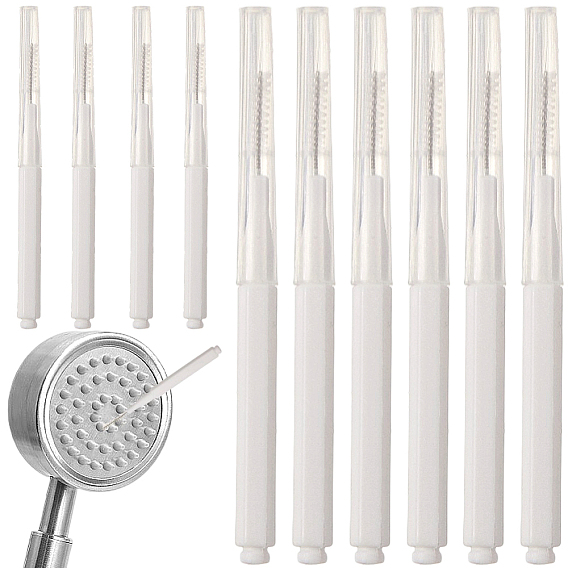 10 шт. пластиковые щетки для чистки, с головкой из нержавеющей стали