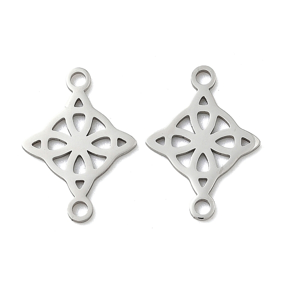 304 Stainless Steel Viking Knot Connector Charms, Non-Tarnish, Polishing