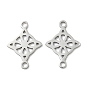 304 Stainless Steel Viking Knot Connector Charms, Non-Tarnish, Polishing