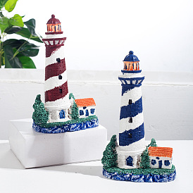 Mediterranean-style resin lighthouse ornaments watch tower desk children's room photography landscaping ornaments craft gifts