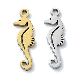 304 Stainless Steel Pendants, Laser Cut, Sea Horse Charms