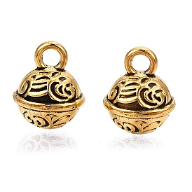 Tibetan Style Alloy Charms, Cadmium Free & Lead Free, Round